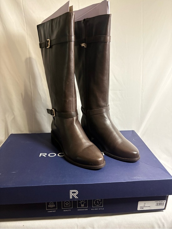 Rockport Shoes - New Rockport Tall Leather Riding Boots - Brown size 10